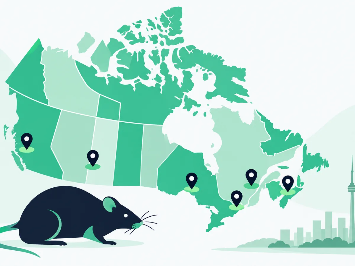 Orkin Canada 2025 rattiest cities chart (sourced)