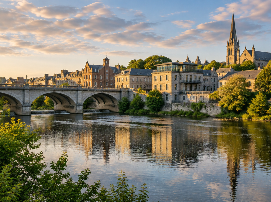 Pest control in Cambridge The Grand River and the historic stone buildings of Galt — pest control in Cambridge by Hello Pest Control