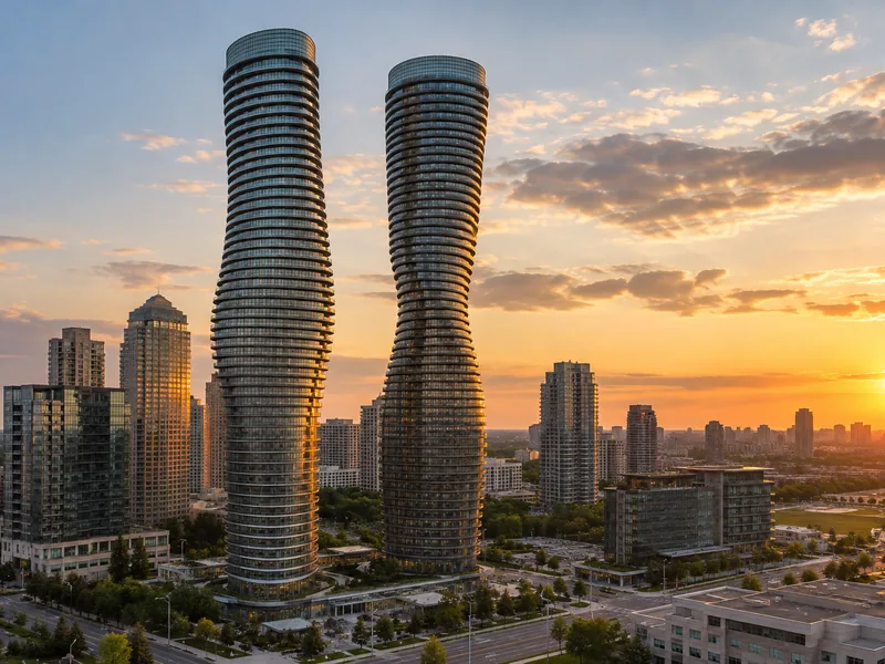 Pest control in Mississauga The Absolute World towers in City Centre — pest control in Mississauga by Hello Pest Control