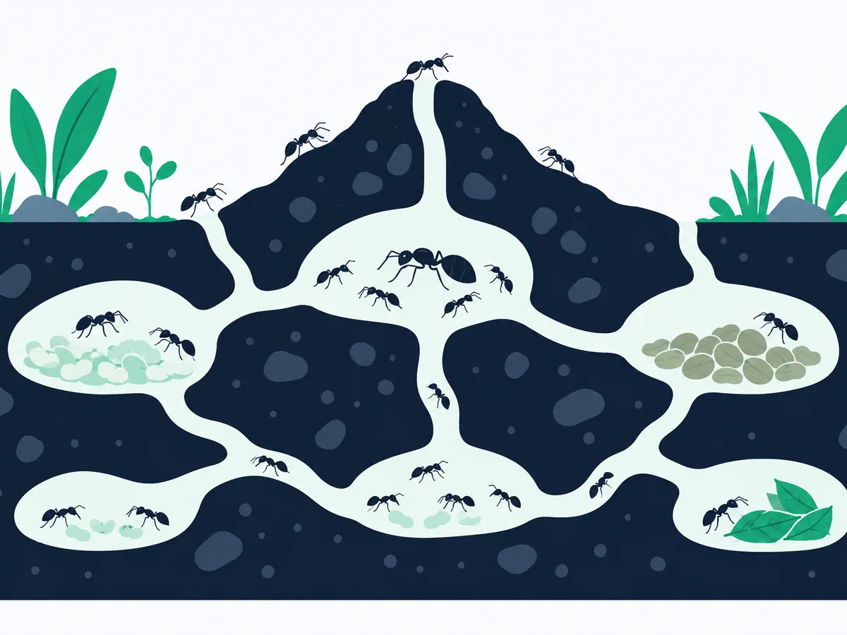 Ant colony structure diagram