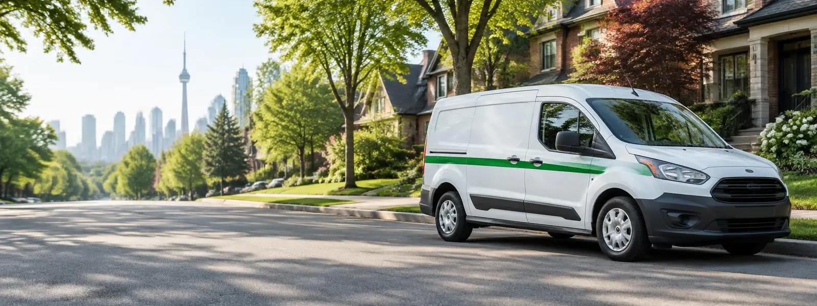 Same-day pest control Hello Pest Control service van on a GTA street ready for a same-day call