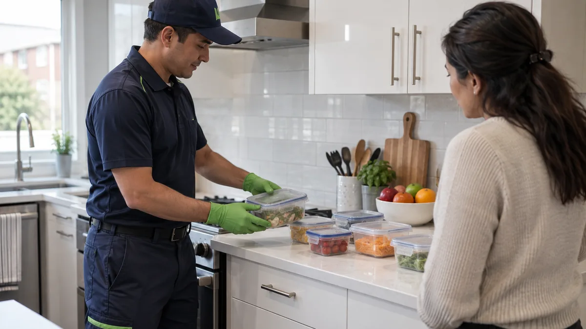 Bright, clean Scarborough kitchen with sealed food containers
